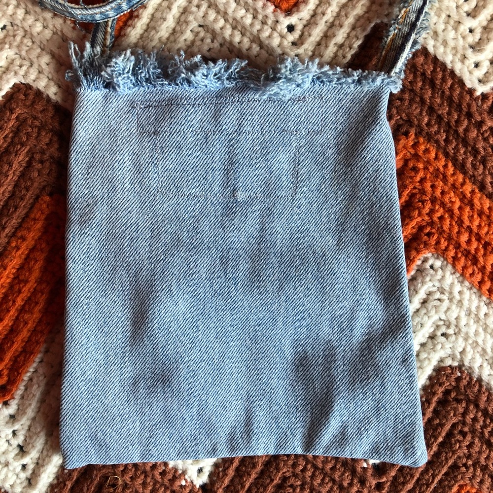 Vtg upcylced mini bag with butterfly - Picture 5 of 5